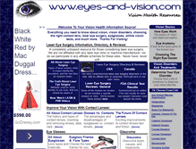 Tablet Screenshot of eyes-and-vision.com